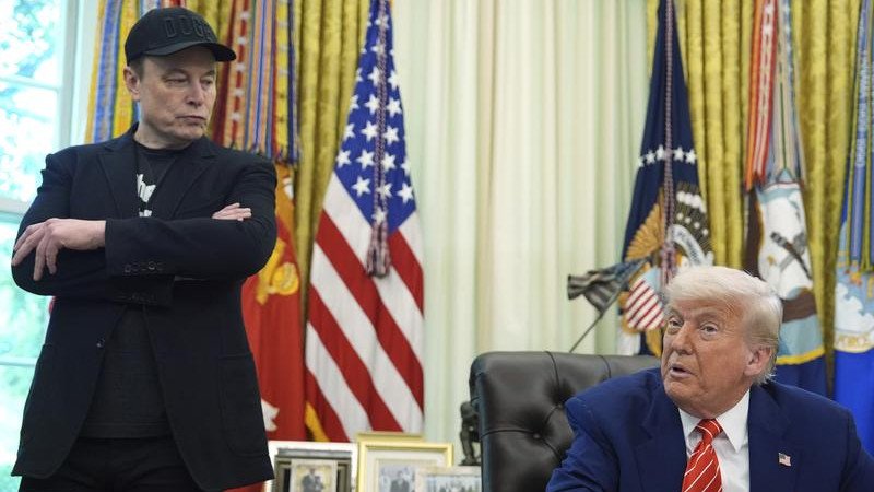 A feud between Donald Trump and Elon Musk erupted with both trading insults on social media. (AP PHOTO)