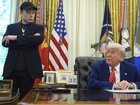 A feud between Donald Trump and Elon Musk erupted with both trading insults on social media. (AP PHOTO)