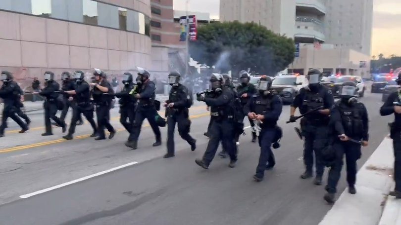 Chaotic scenes have erupted in Los Angeles as protesters clash with authorities during immigration sweeps led by the US Immigration and Customs Enforcement (ICE).