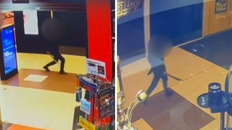 Caroline Springs Square was placed in lockdown after several teens were seen armed with machetes.