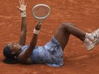 Coco Gauff has won her first French Open having only won one previous clay-court title.  (AP PHOTO)