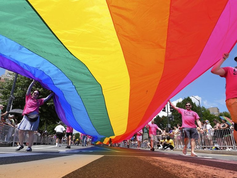 The LGBTQI march through Washington marks the culmination of the weeks-long WorldPride celebration.