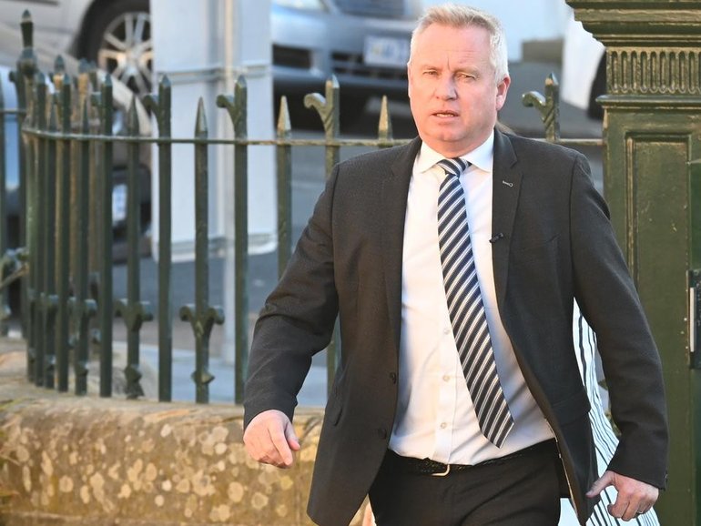 Striding towards another early election, Tasmania Premier Jeremy Rockliff remains defiant. (Ben McKay/AAP PHOTOS)