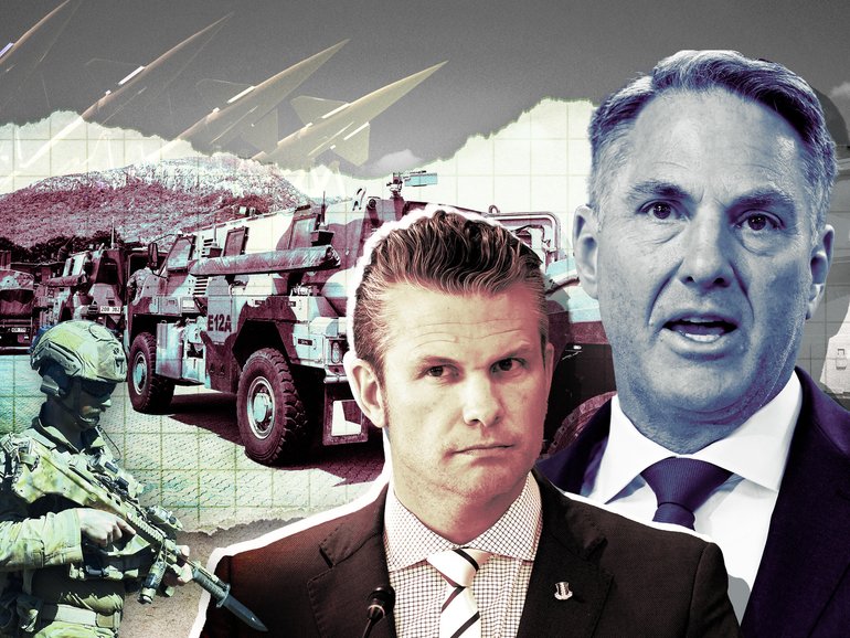 Richard Marles said Australia was willing to discuss military spending with the US but would be making its own decisions. 