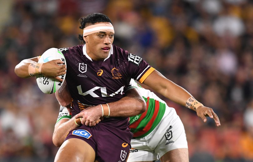 Teui Robati playing for the Broncos in 2022.