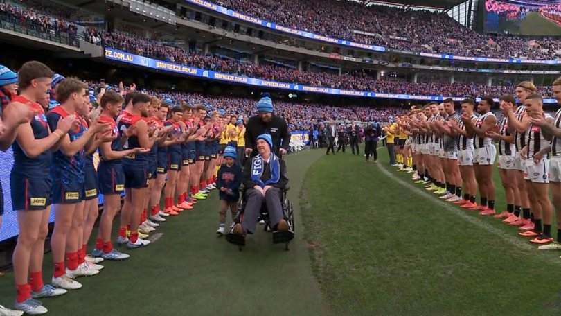 Neale Daniher was given a guard of honour.