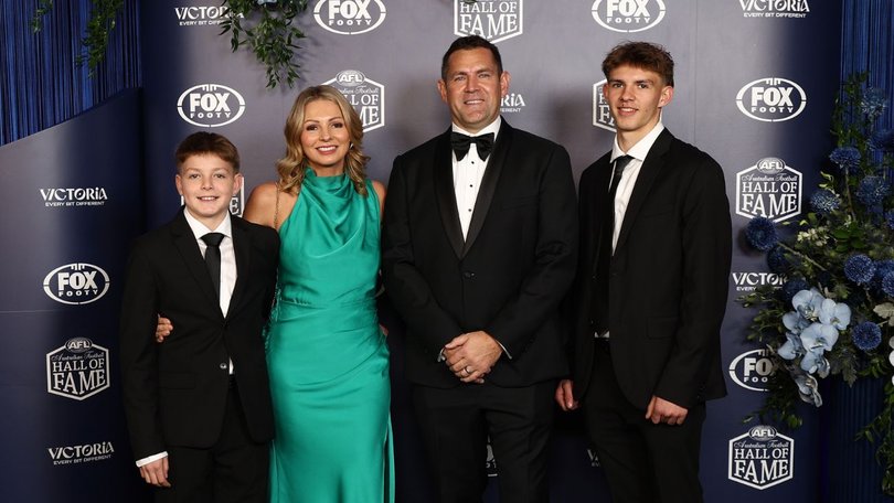 AFL great and Seven commentator Luke Hodge has been inducted into the Australian Football Hall of Fame.