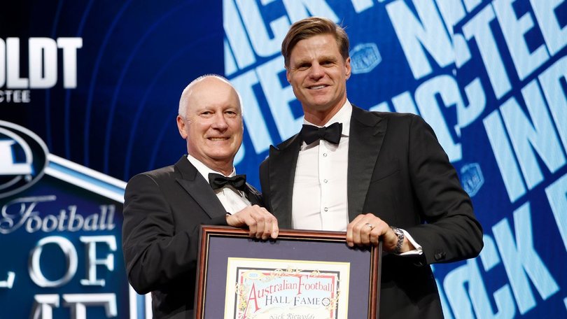 Nick Riewoldt is the first No.1 draft pick to be inducted into the Australian Football Hall of Fame.