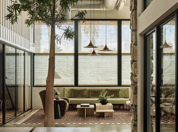 The entrance and waiting area. Pic: Instagram/archdigest.