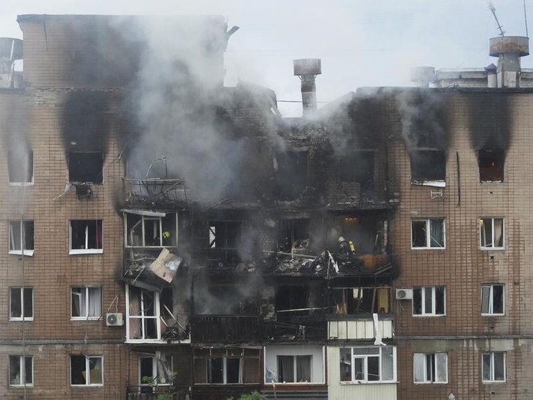 Russia has targeted Kharkiv, in eastern Ukraine, with missiles, drones and aerial glide bombs.