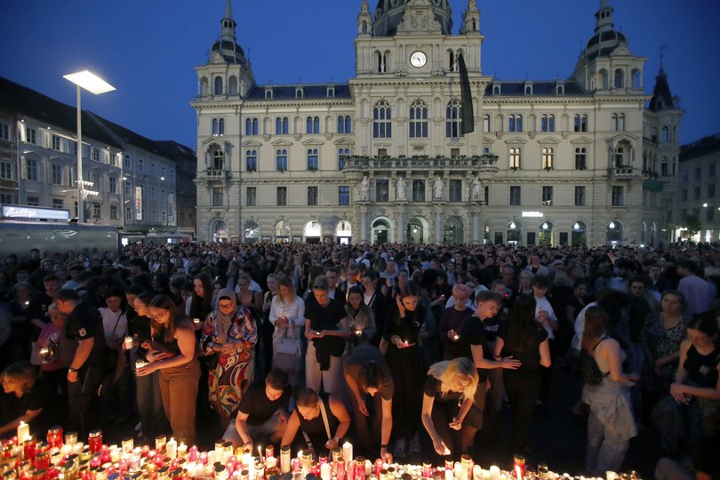 Hauptplatz Square in Graz, Austria, 10 June 2025.