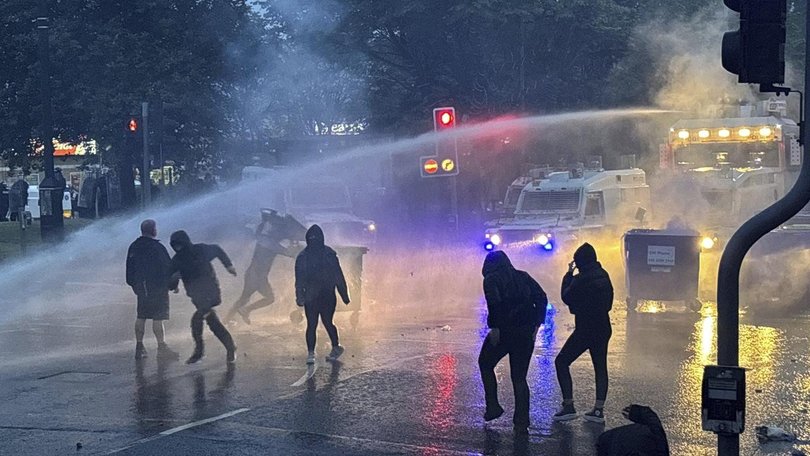 Violence erupted after a peaceful march to support a sexual assault victim.