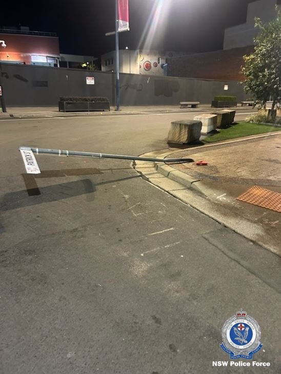 The pursuit left a huge damage bill after the car hit shops and street signs along the way.