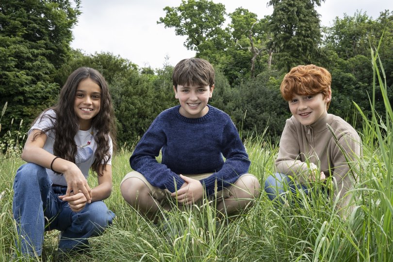 Arabella Stanton, Dominic McLaughlin and Alastair Stout as Hermione, Harry and Ron.