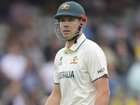 Australia's Cameron Green walks off the field after losing his wicket.