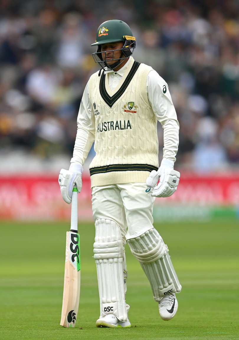Usman Khawaja departs.