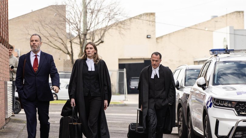 Ms Patterson’s defence team George Googue, Sophie Stafford and Colin Mandy SC. Picture: NewsWire / Diego Fedele