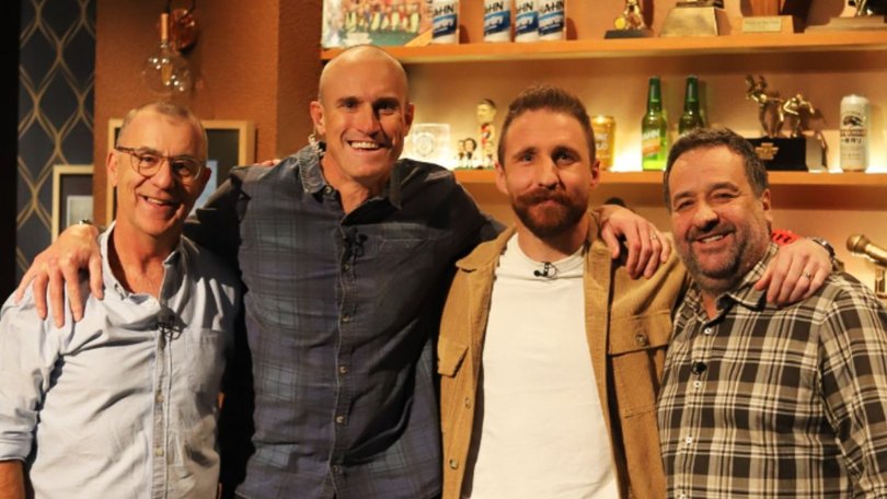 Zach Tuohy on the set of Channel 7’s award-winning show The Front Bar.