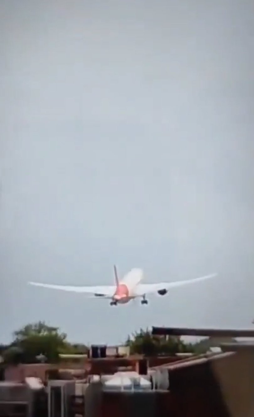 The plane before it crashed.