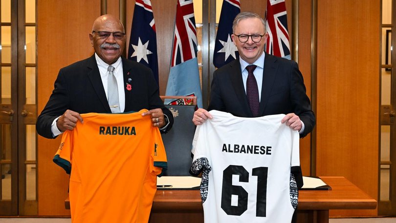 Anthony Albanese will meet with Fijian leader Sitiveni Rabuka on his way to North America.