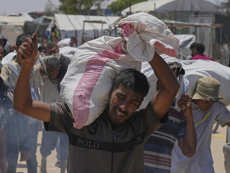 The UN resolution ‘strongly condemns’ the unlawful denial of humanitarian access to Gaza. (AP PHOTO)