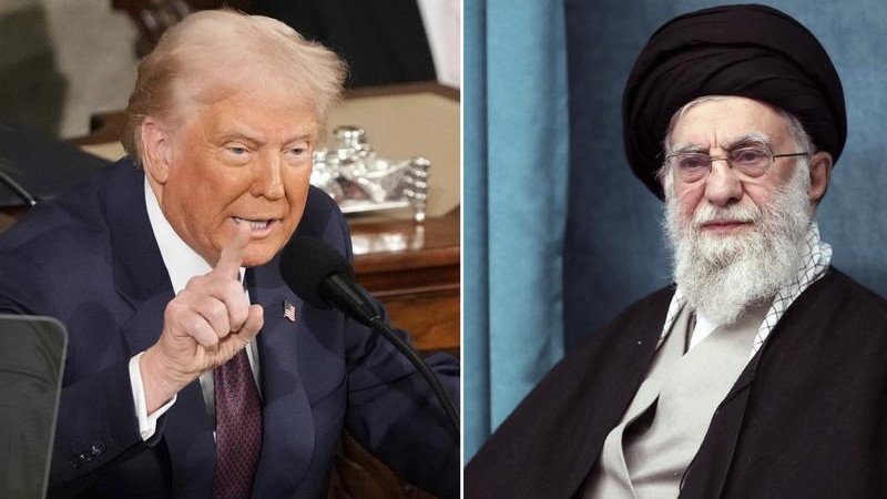 US President Donald Trump and Iran's Supreme Leader Ayatollah Ali Khamenei.