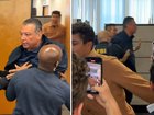 Senator Alex Padilla was forced out of Homeland Security Secretary Kristi Noem's media conference.