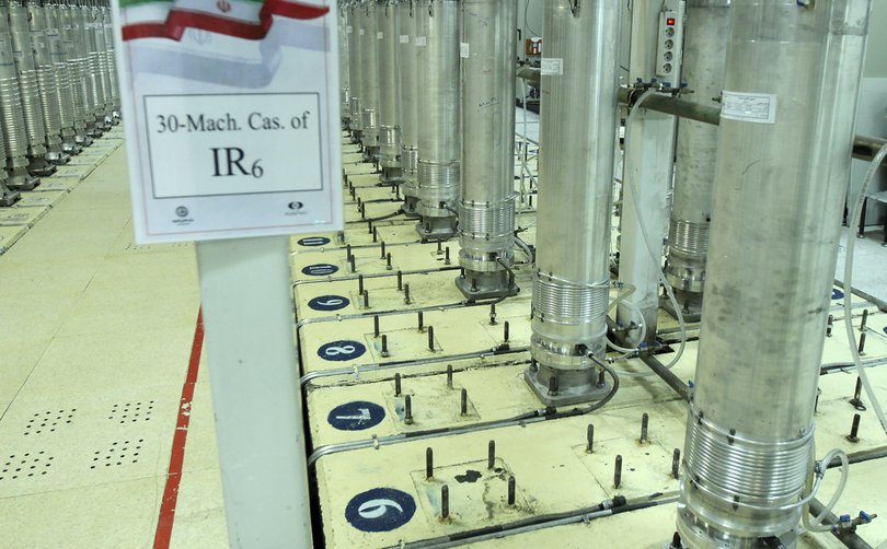 This file photo released in 2019 by the Atomic Energy Organisation of Iran shows centrifuge machines in the Natanz uranium enrichment facility in central Iran.