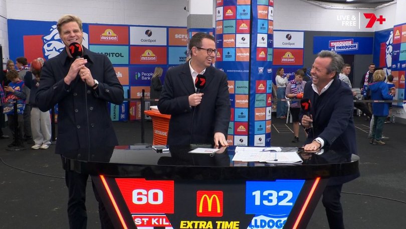 Nick Riewoldt, Mitch Cleary and Hamish McLachlan were all in hysterics.