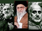 Hossein Salami, Ayatollah Ali Khamenei, and Gholam Ali Rashid. 