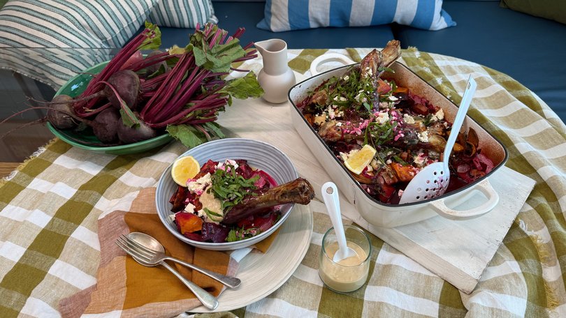 Lamb Shanks and Beetroot made by Colin Fassnidge.