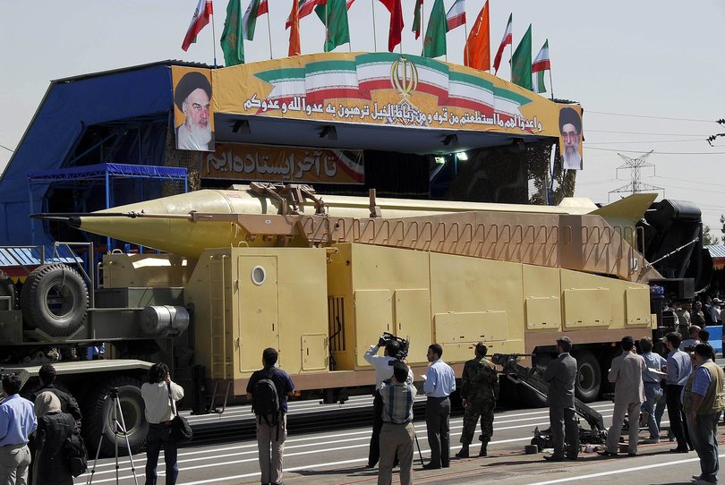 A military truck carries Iran's Shahab-3 missile during a parade ceremony in 2006.