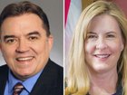 Democrats Melissa Hortman was killed and Senator John A Hoffman wounded in attacks at their homes. (AP PHOTO)