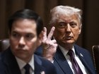 President Donald Trump and Secretary of State Marco Rubio during a Cabinet meeting in March. MUST CREDIT: Jabin Botsford/The Washington Post