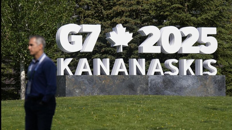 Canadian Prime Minister Mark Carney says the G7 will not issue a joint statement after its meeting. (AP PHOTO)