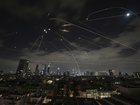 The Israeli Iron Dome air defence system fires to intercept missiles during an Iranian attack over Tel Aviv, Israel, Sunday, June 15, 2025. 