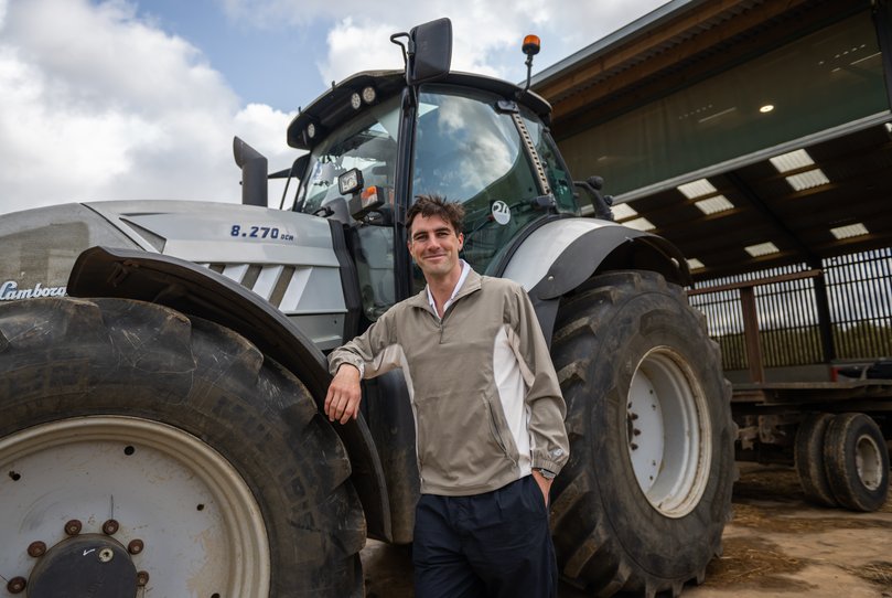 Pat Cummins during a visit to Jeremy Clarkson's Diddly Squat farm ahead of the ICC World Test Championship finals.