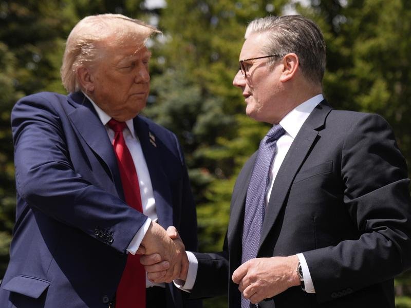 Donald Trump told Keir Starmer that US-UK relations are "fantastic" after finalising a trade deal.
