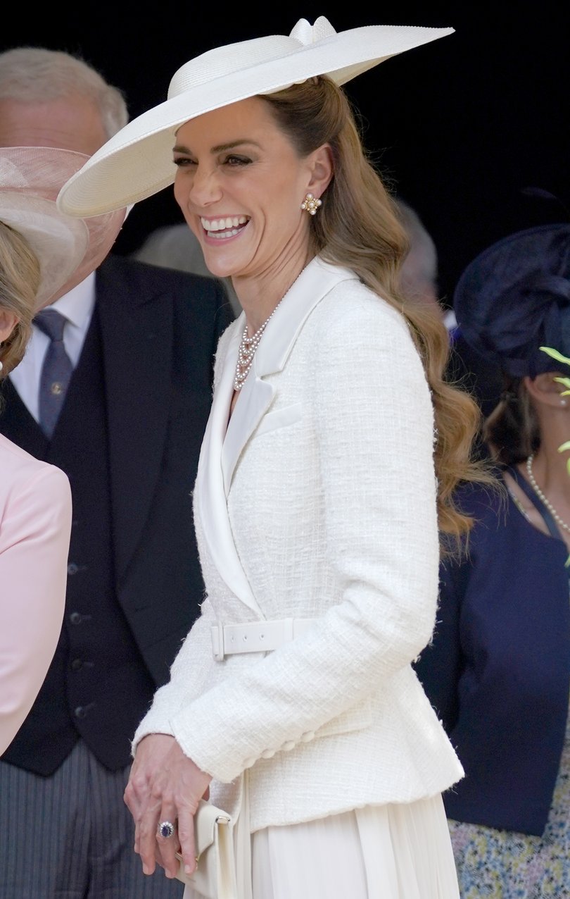 Catherine, Princess of Wales, attends the Order of the Garter service at St George's Chapel.