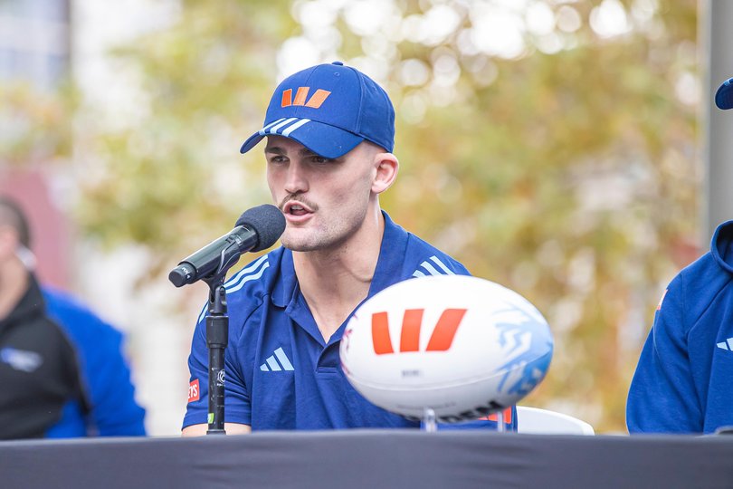 State of Origin press conference on Tuesday Afternoon. Pictured is Nathan Cleary. Picture: Riley Churchman