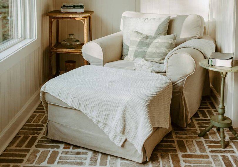 Layer throws over furniture. Pic: Unsplash.