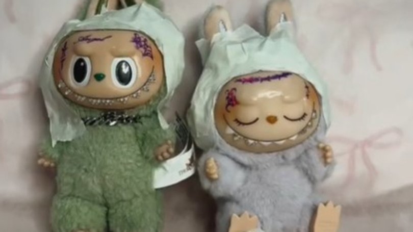 A Sydney tattoo artist tattooed her own Labubu dolls, inspired by Post Malone’s tattoos. Picture: Supplied