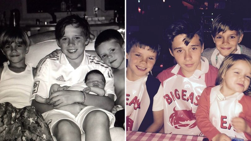 David Beckham shared never-before-seen photos of his children in a post celebrating Father's Day.