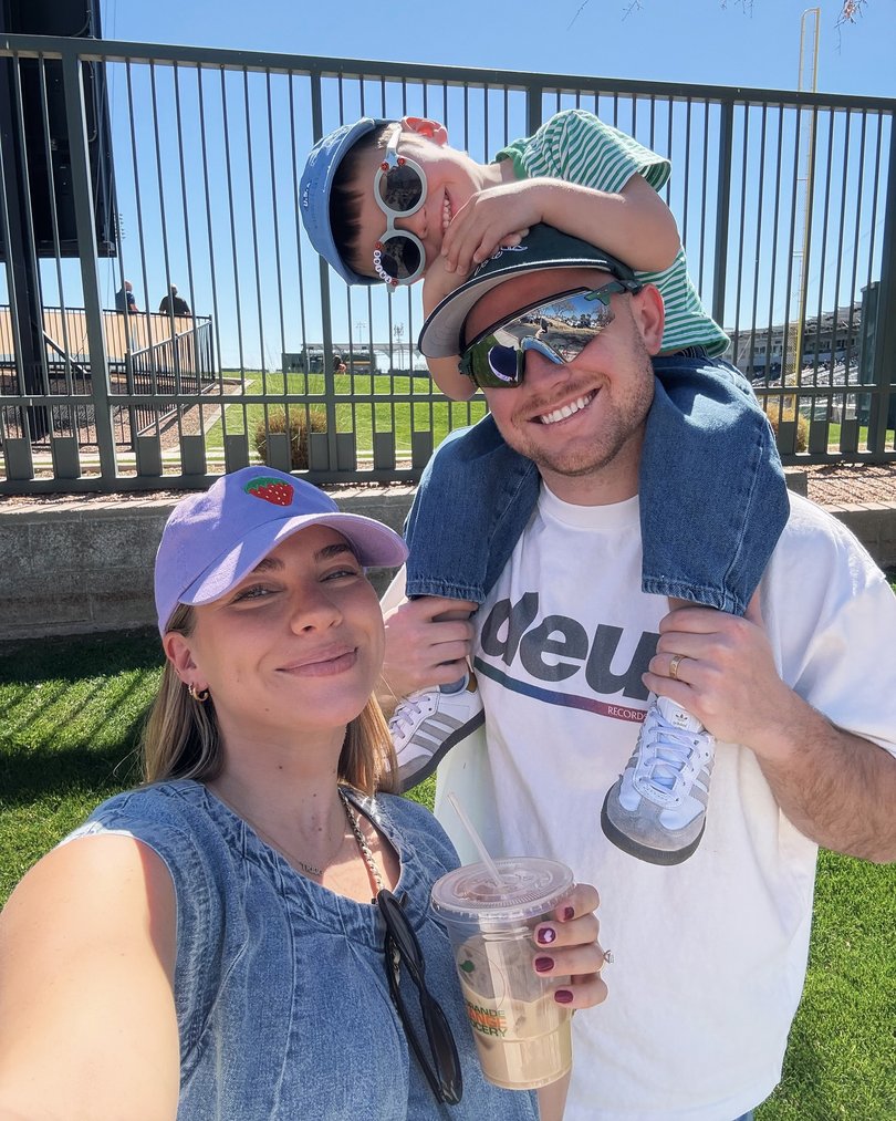 Emilie and Brady Kiser with son Trigg.