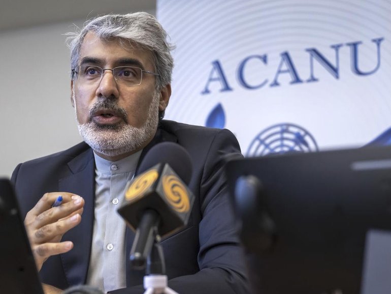 Ali Bahreini said Iran would respond strongly to Israeli strikes strongly and "without restraint". (AP PHOTO)