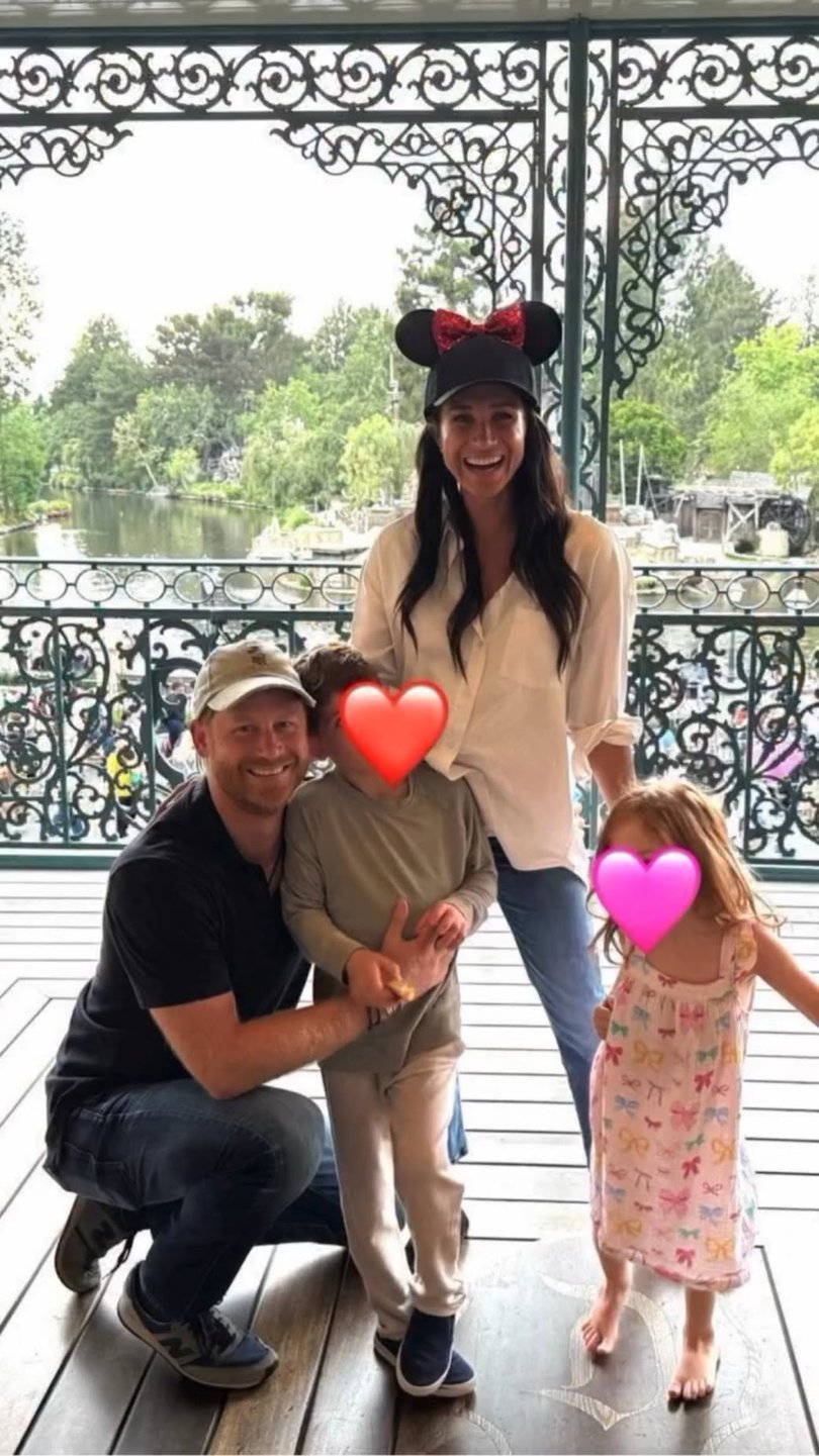 The Duchess of Sussex posted this picture of the family’s recent visit to Disneyland to celebrate their daughter Lillibet's fourth birthday.