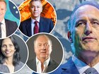 Clockwise from bottom left, Macquarie’s Shemara Wikramanayake, PLS boss Dale Henderson, BHP’s Mike Henry, Wesfarmers’ Rob Scott and Mineral Resources founder and CEO Chris Ellison
