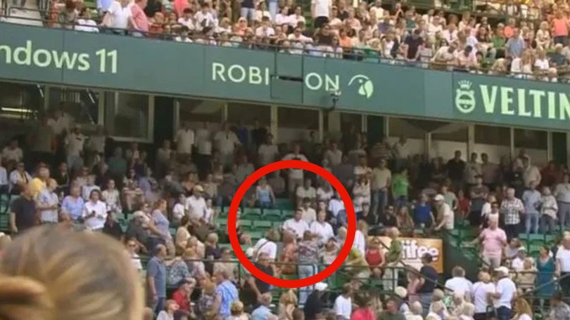A fan was injured when an advertising board fell.