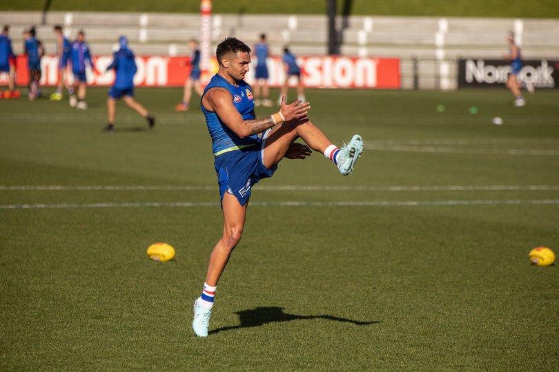 Jamarra Ugle-Hagan at Bulldogs training.