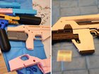 Police seized a large array of illegal 3D guns and parts.